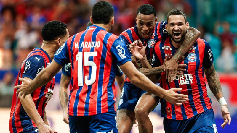Bahia vence o São Paulo na Arena Fonte Nova e sobe na tabela do Brasileirão